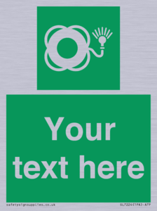 Custom sign safe condition Lifebuoy with light